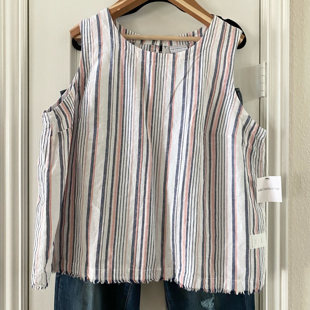 Liz Claiborne NWT linen top tank plus size xxl 2x